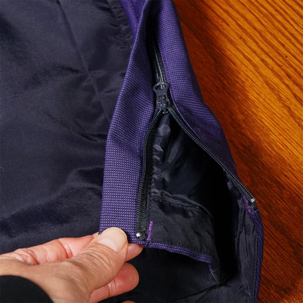 FedEx Stan Herman Hooded Heavy Windbreaker Reflective Jacket Medium Unisex Navy - Picture 12 of 15